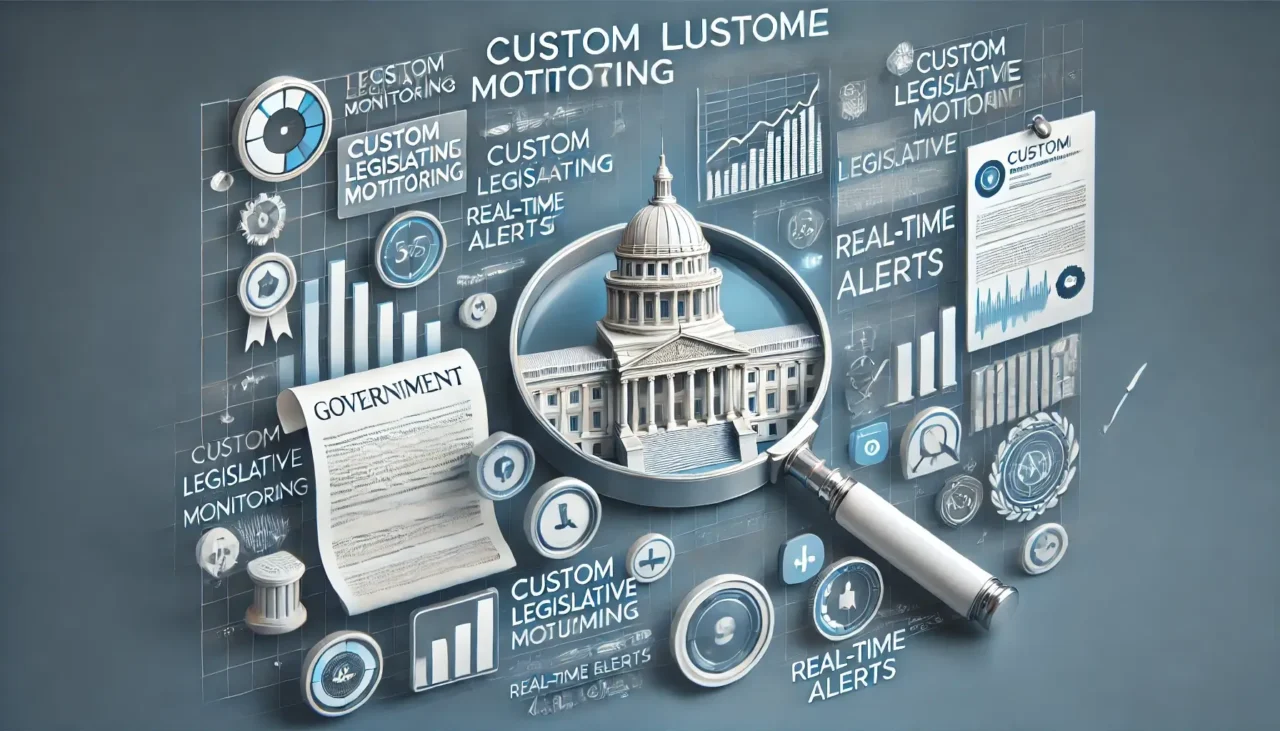 DALL·E 2025-02-05 23.03.09 - A professional feature image for an article about custom legislative monitoring. The image should depict a modern, sleek design with government-relate (1)