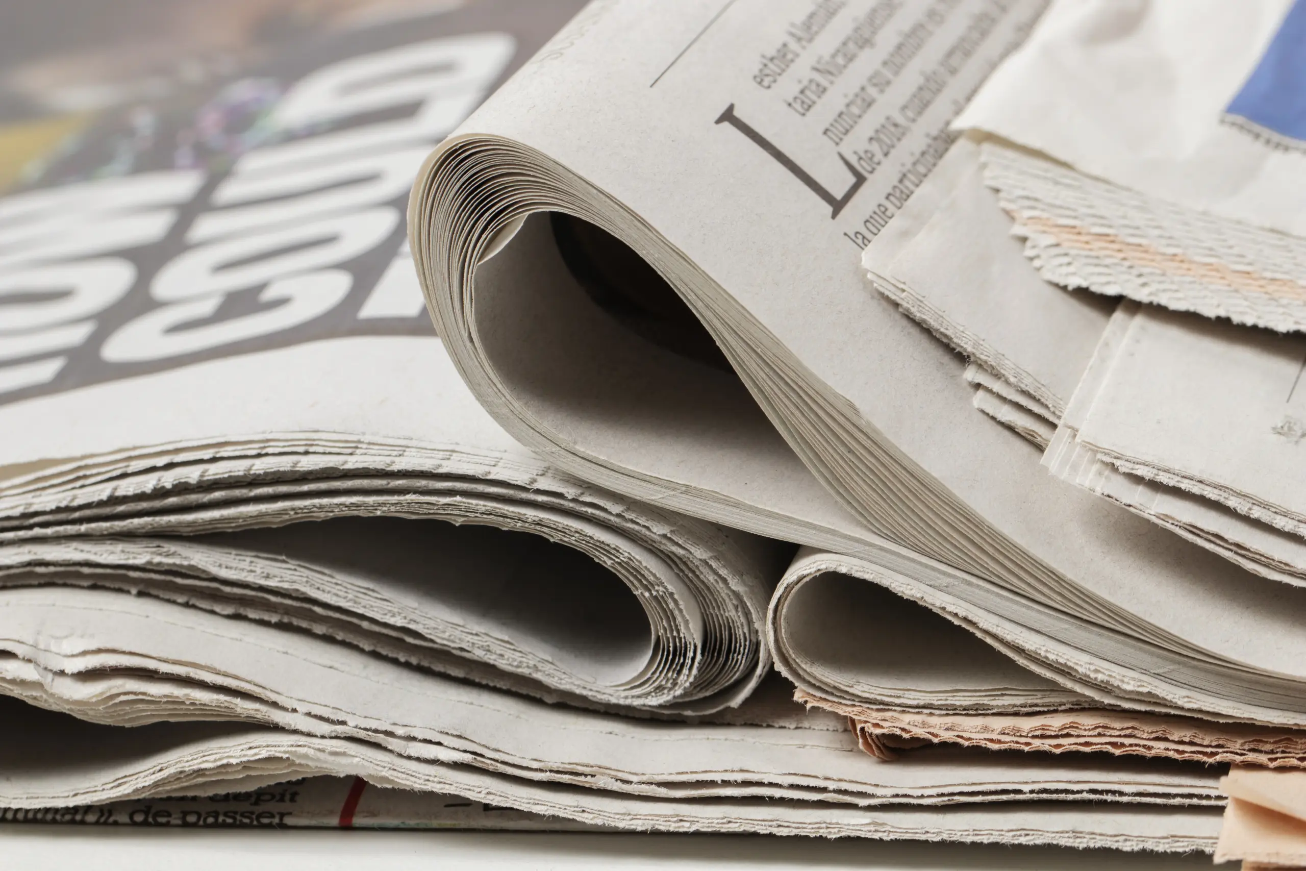 old texture newspaper arrangement-high angle