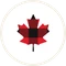 Canada Flag badge-circle-white-red-check