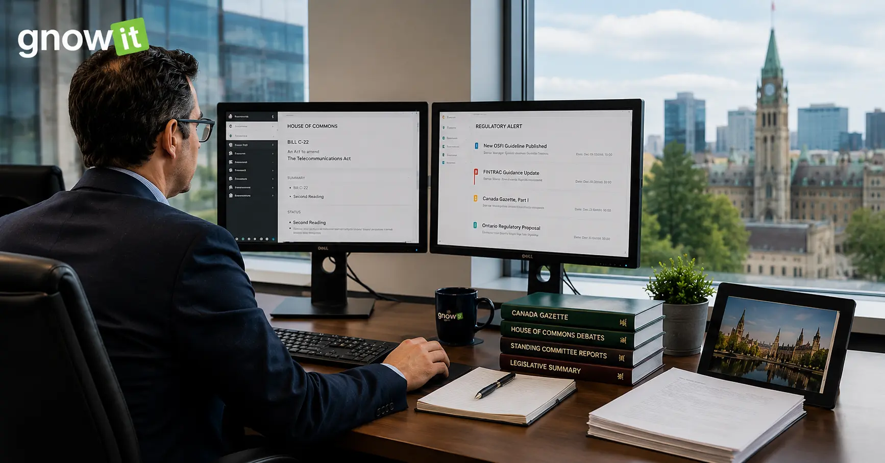 government affairs professional monitors regulatory updates and legislative activity